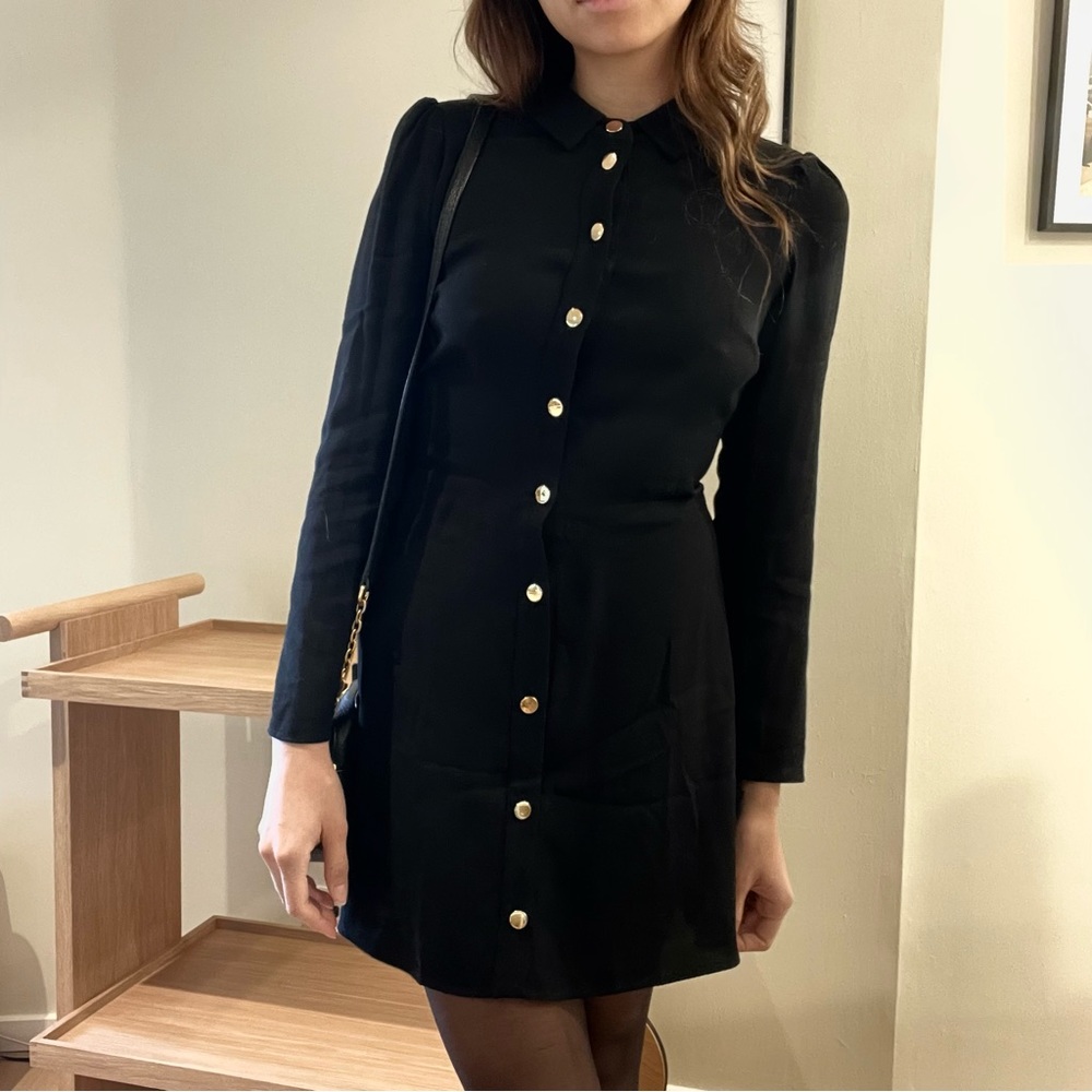 Reformation Hugh Dress Black